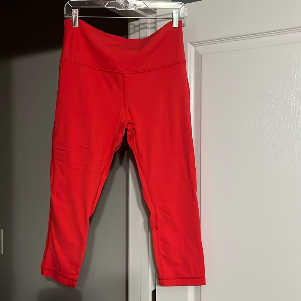 lululemon athletica Bright Red Cropped Leggings